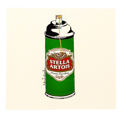 MR BRAINWASH NEW YORK SPRAY CAN (Gold Hand Finished) • Silverback Gallery