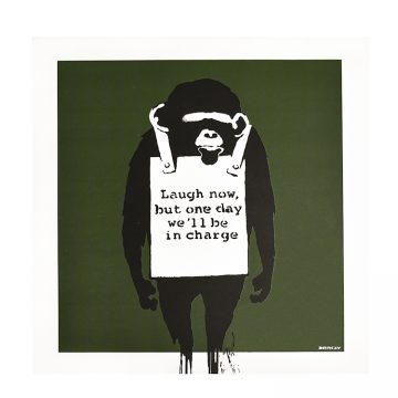 BANKSY KEEP IT REAL LAUGH NOW • Silverback Gallery