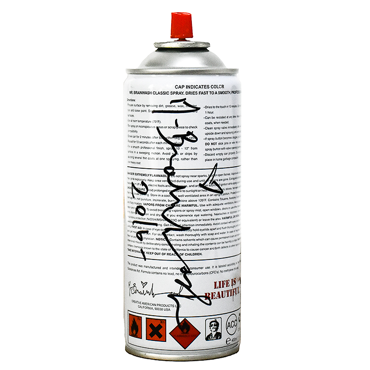 MR BRAINWASH New York Spray Can (Gold Hand Finished)