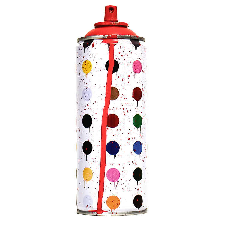 MR BRAINWASH MR BRAINWASH Hirst Dots Spray Can (Red Hand Finished)