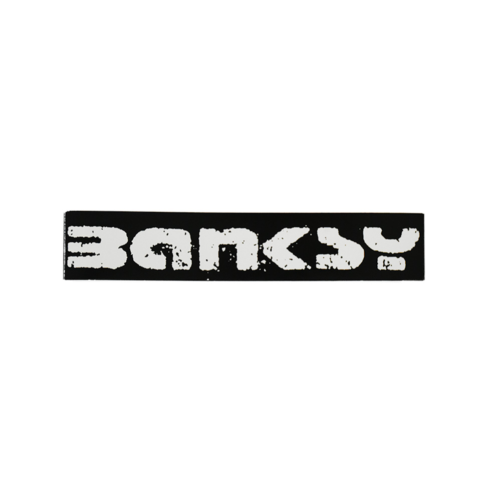 banksy signature band from banksy wall and piece postcard set