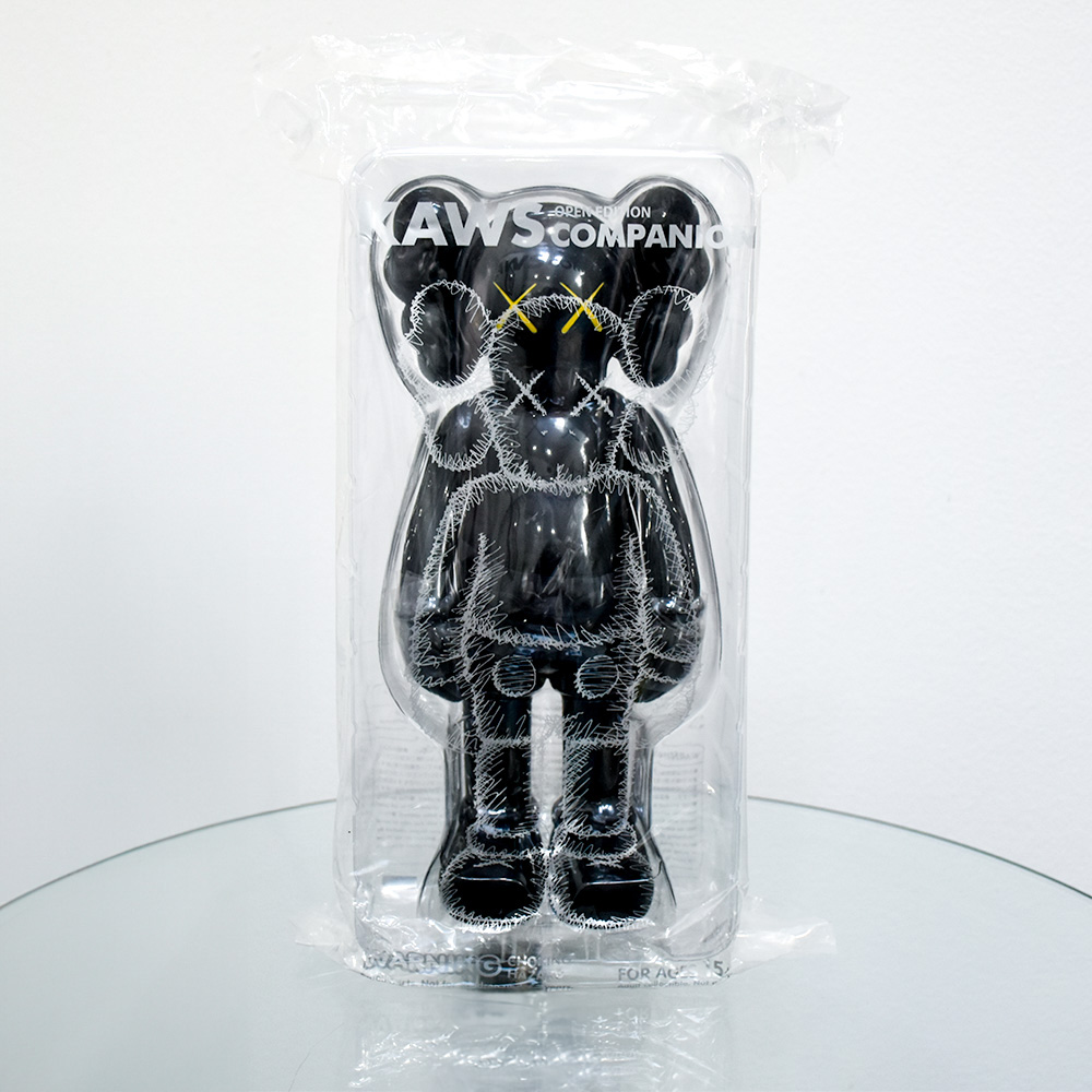 kaws companion black in clear package