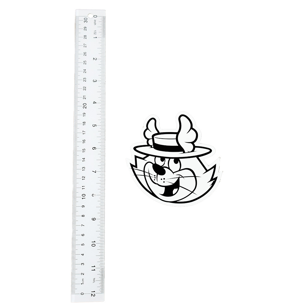 dface cartoon sticker 2 next to ruler