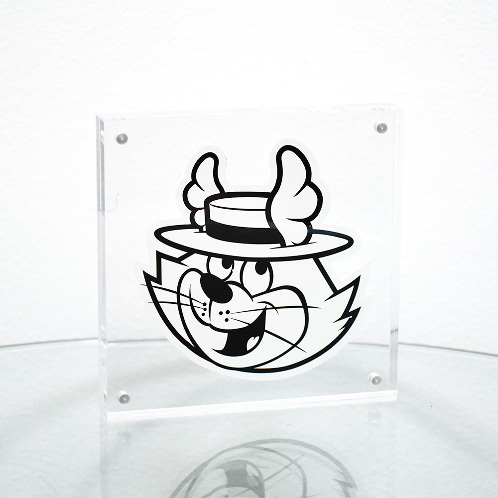 dface cartoon sticker 2 framed