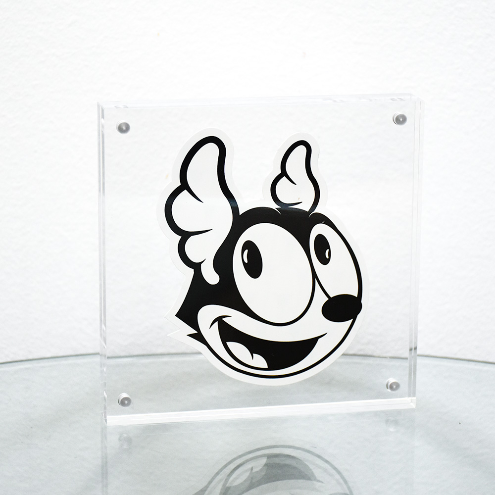 dface cartoon sticker 3 framed