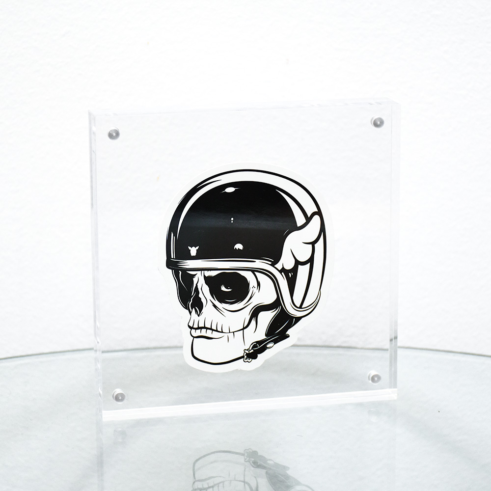 dface cartoon sticker 4 framed