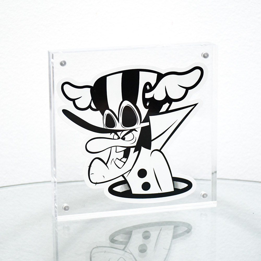 dface cartoon sticker 5 framed