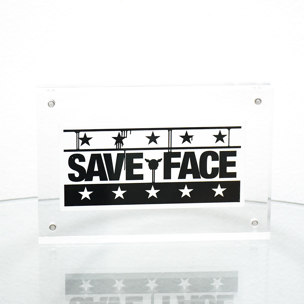 dface save face sticker large framed