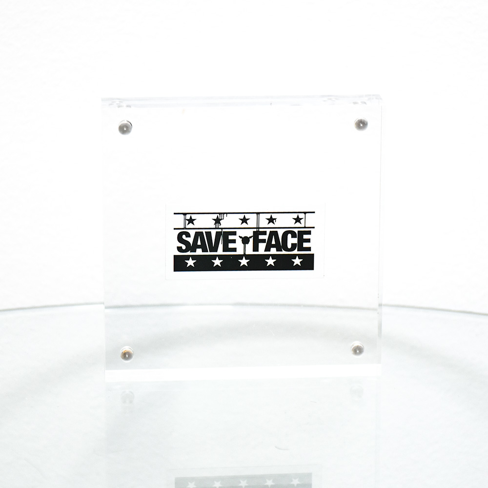 dface save face sticker small framed