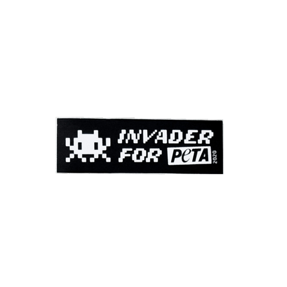 invader for peta sticker