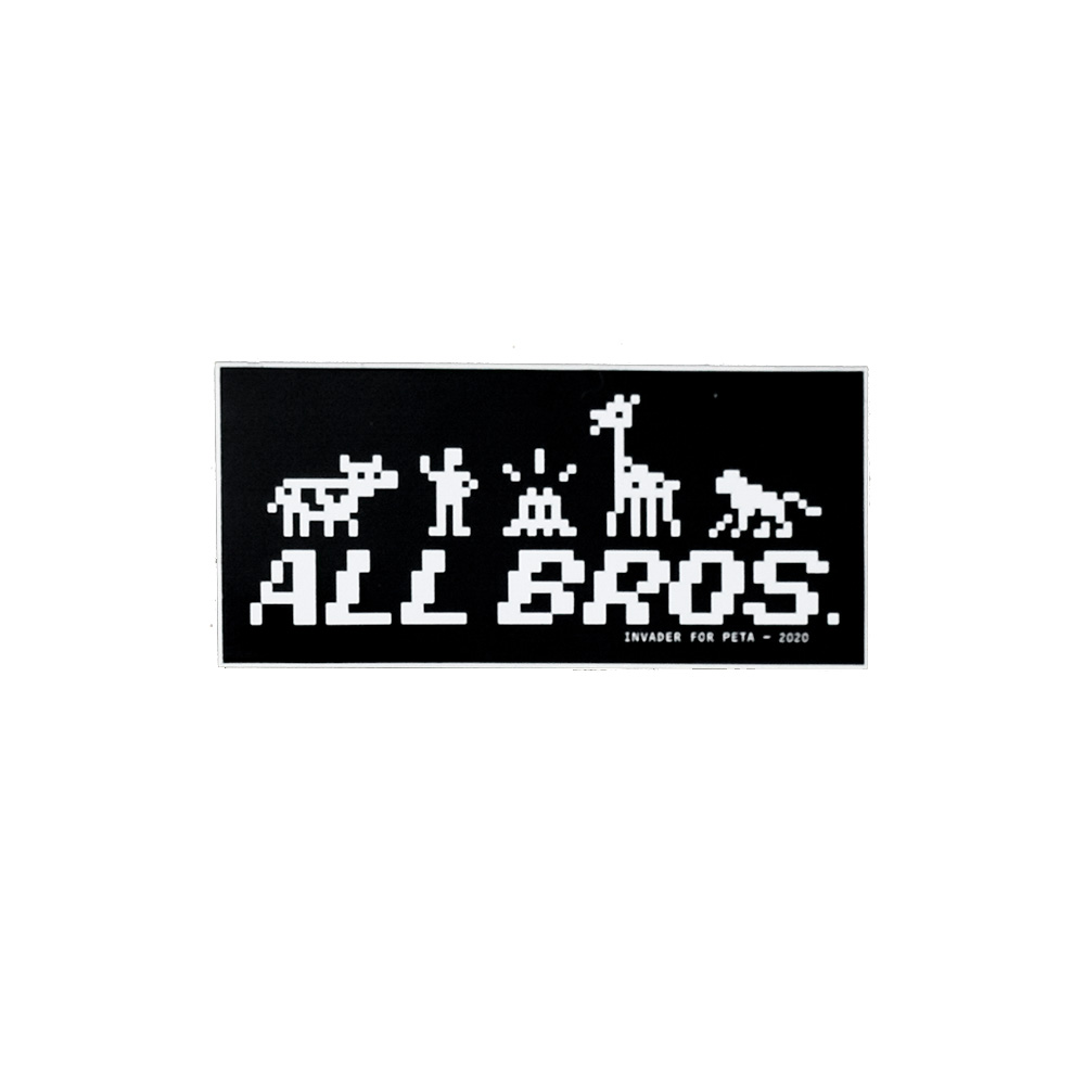 invader peta all bros sticker