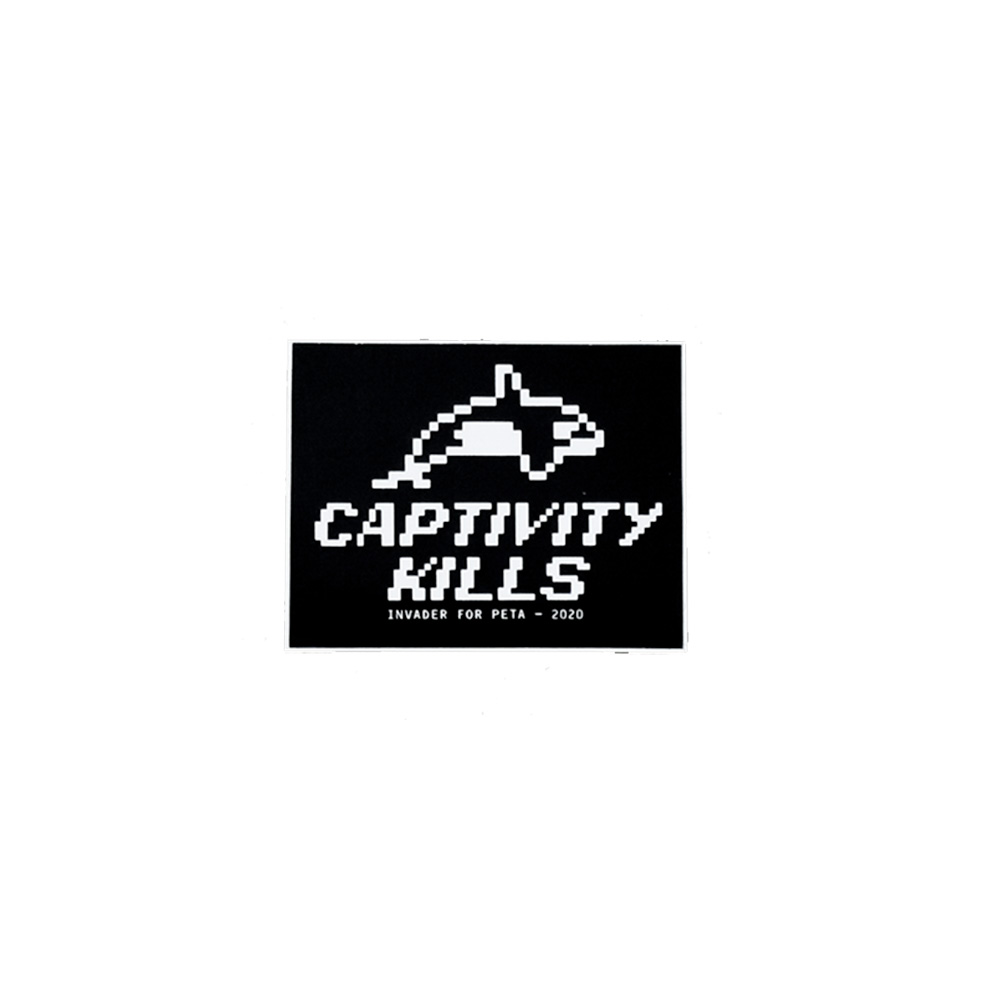 invader peta captivity kills sticker