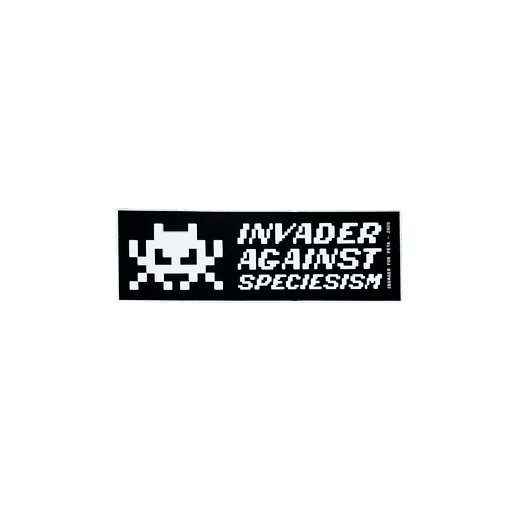 invader peta invader against speciesism sticker