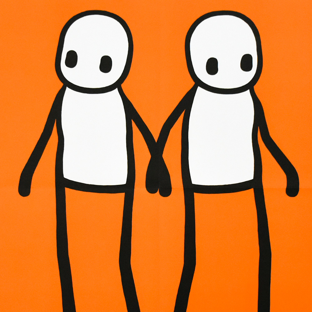 stik holding hands poster orange close up